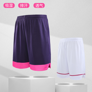 男士 短裤 紫色球裤 复古运动篮球裤 森林狼城市版 运动休闲五分裤 新款