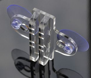 6个包邮透明亚克力鱼缸隔板夹子玻璃吸盘 卡子水族箱鱼缸隔离夹子