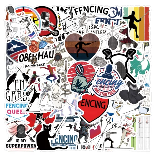 55张Fencing击剑运动创意贴纸