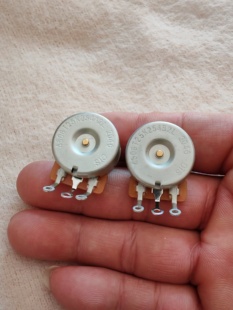 吉他大电位器电吉他旋钮贝司音色音量调音500K阻值250K铜轴