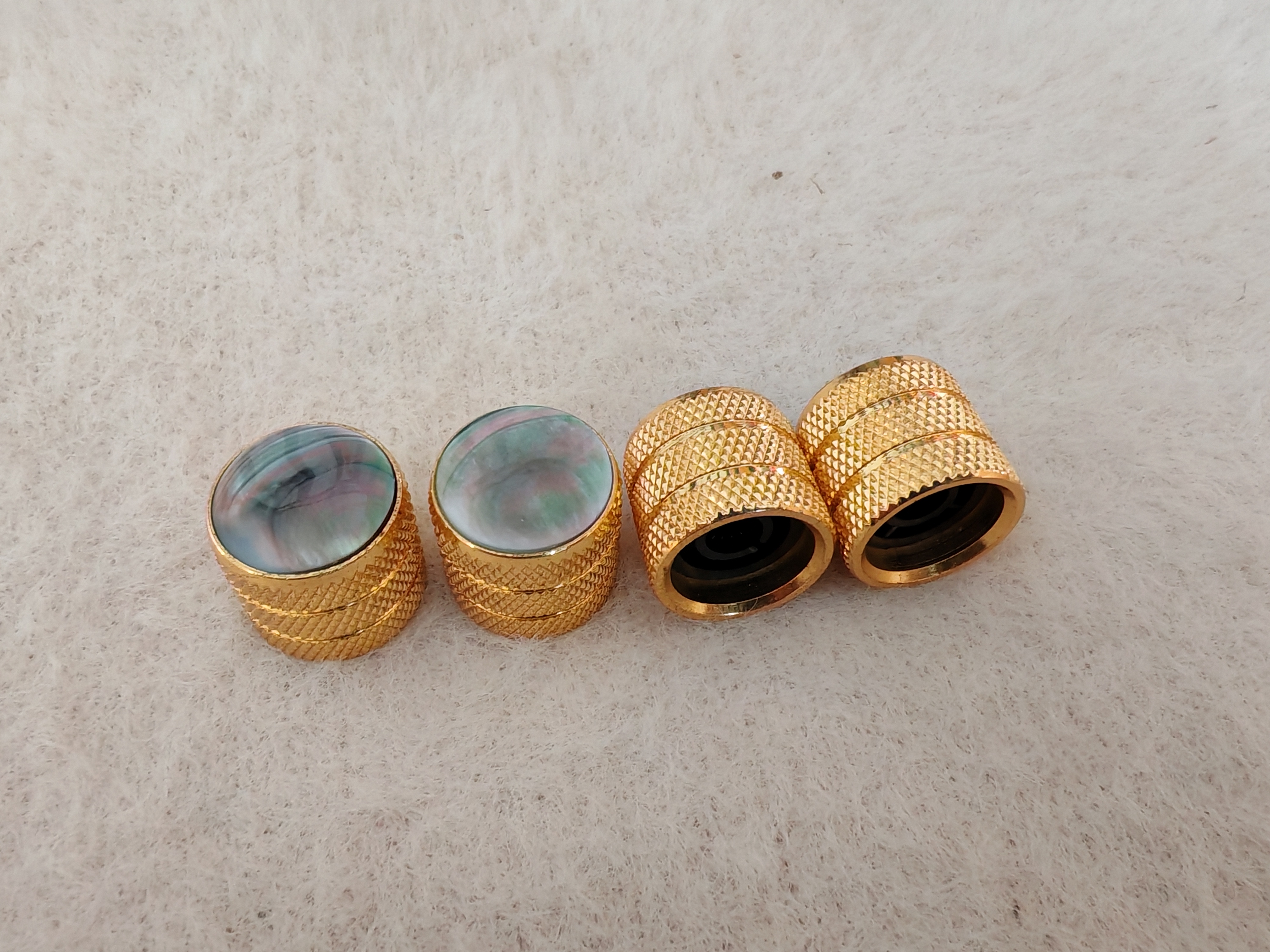 电吉他 音量音色旋钮帽 电贝司 电位器帽 彩贝镶嵌旋钮帽 金色