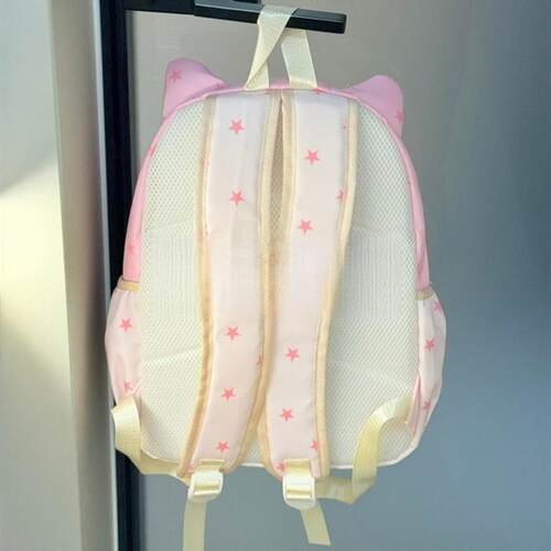 渐变粉色轻便大容量旅行双肩包