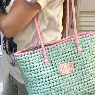 藤条编织包diy材料包手工编织包包菜篮子单肩包送女朋友闺蜜礼物