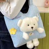 可爱小熊大容量单肩包夏天包包女款 斜挎包今年流行爆款 通勤手提包