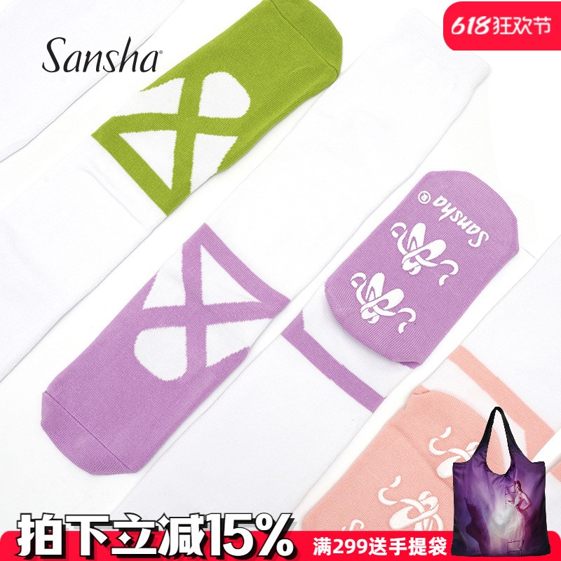 速发2024 芭蕾胶蹈袜 防童中筒袜棉儿滑硅舞小腿士儿童运动袜