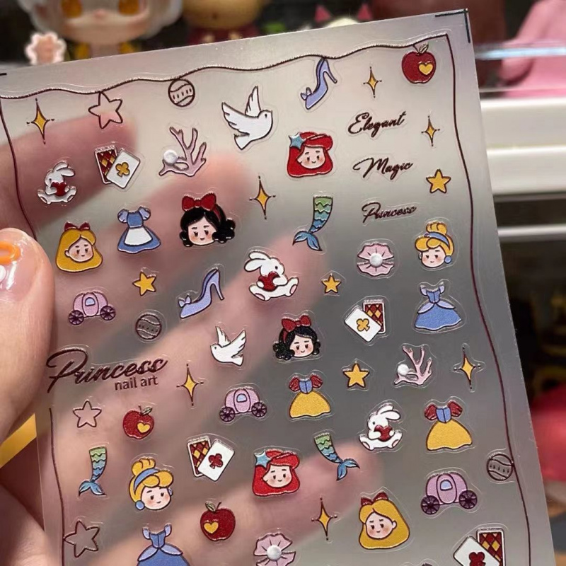 Q版白雪公主美甲贴纸1