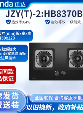 迅达HB8370B猛火管道煤气炉具嵌入式家用液化气双灶节能天然气灶