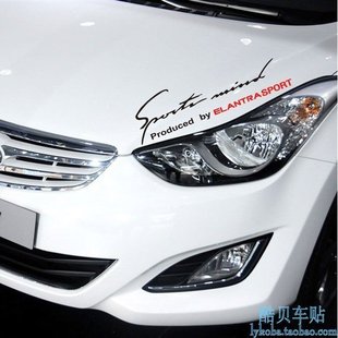 汽车车贴 灯眉拉花 包邮 专用 新手创意汽车贴纸 现代朗动改装 个性