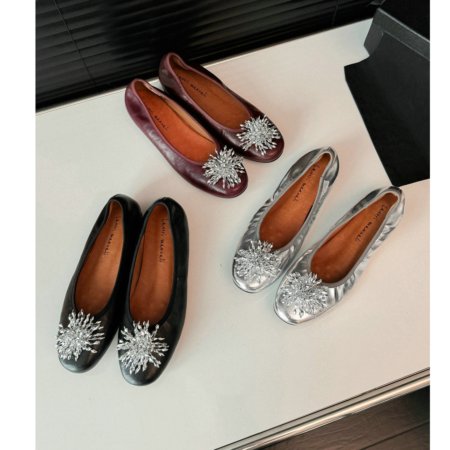 「牧野」高级感水钻烟花浅口单鞋女2026新款配裙子圆头平底芭蕾鞋,女鞋,浅口单鞋,淘宝优惠券,粉丝福利购,淘宝优惠卷