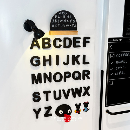 字母磁吸冰箱贴防盗门名字简称