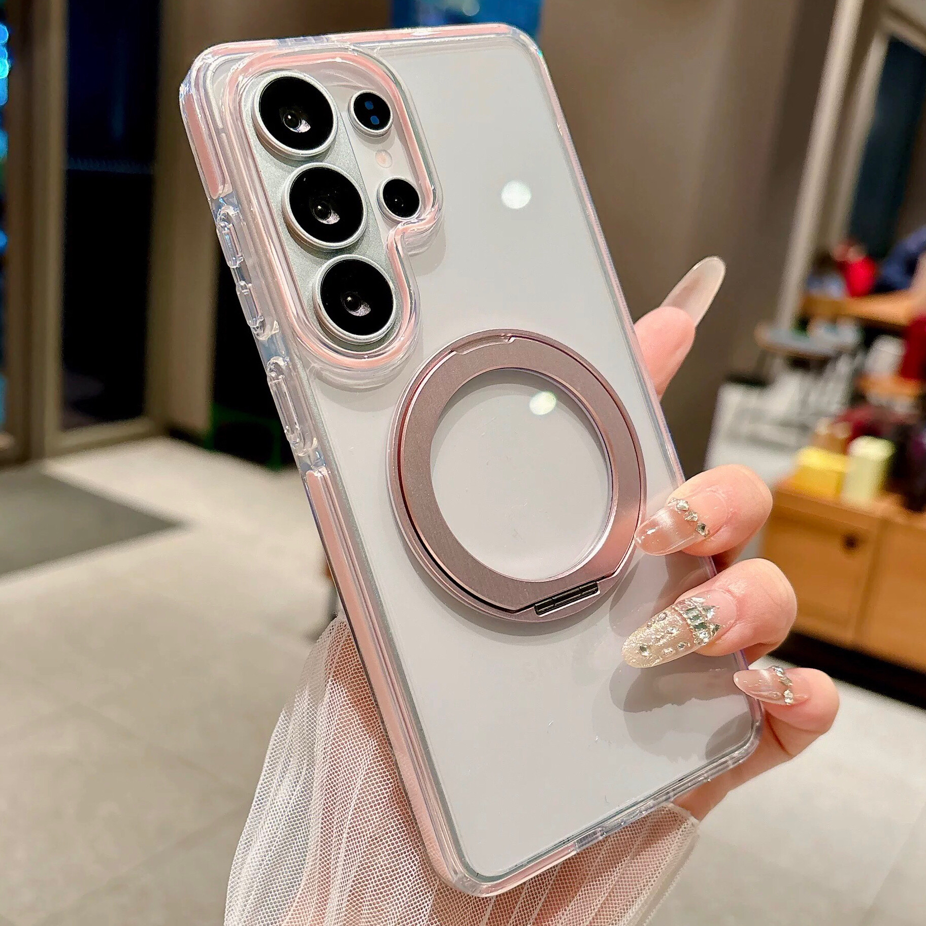 适用三星S26手机壳新款GalaxyS26ultra磁吸充电360°旋转支架防摔保护套S24Ultra超薄全包高级感S25Ultra外壳