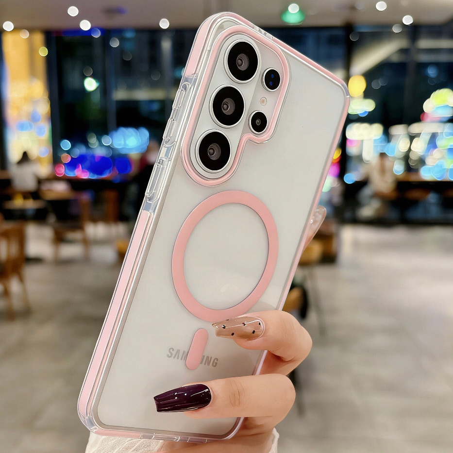 适用三星s25ultra手机壳Magsafe磁吸GalaxyS26Ultra保护壳超薄简约透明全包防摔s26高级感保护套s24ultra软壳