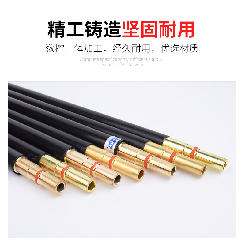 速发二保焊枪配件弯管50/500A气保焊加长弯头鹅颈直枪管500mm弯枪