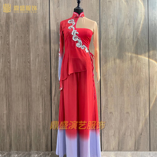 速发古典舞蹈服胶独秧国表演服州舞飘逸中歌风演出服纱衣艺考服装