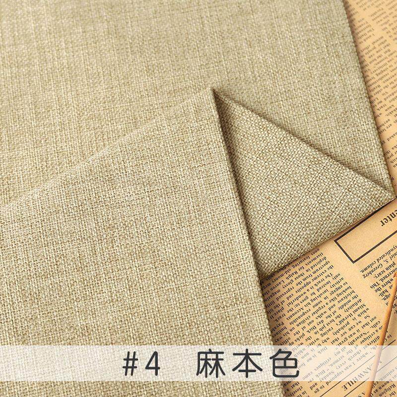 。麻布料素色加厚棉麻亚麻布沙发布料色粗麻面料老粗布帆布DIY桌