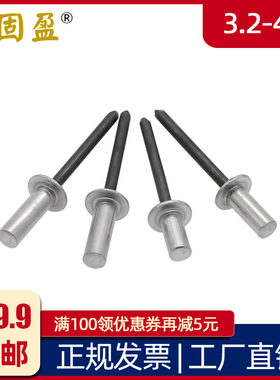 速发铝制封闭型抽芯铆钉 头2式4/4.8 防水拉铆钉密封/扁圆.GB1261
