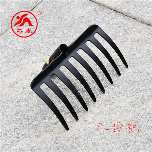 现货速发燕南制锹锰钢耙子齿钉耙6齿长柄农用耙子农具园林园艺草