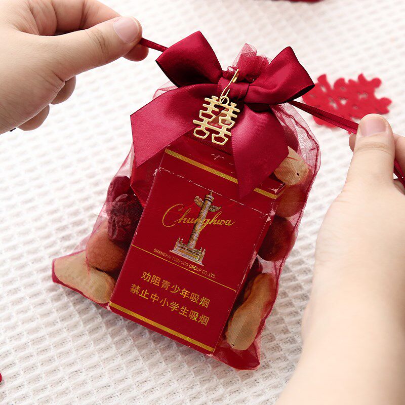 速发结婚袋纱袋创意婚礼糖盒手提盒伴手礼盒子订婚庆用品大全