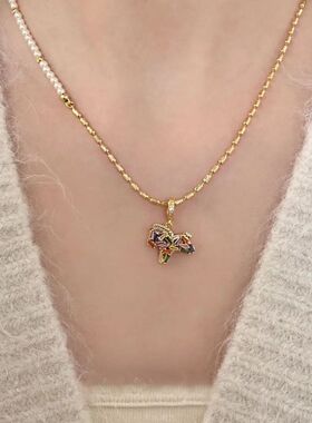 彩色彩虹木马多巴胺冰晶小马项链