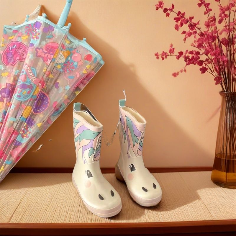 中筒卡通小童公主马雨鞋特价