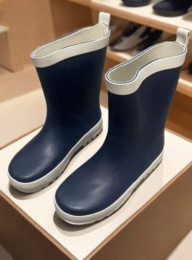 纯色男童雨鞋特价户外中筒