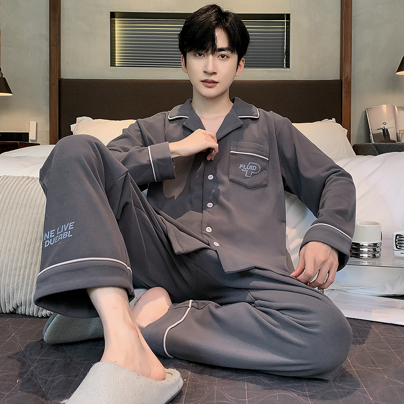 2025年新款德绒开衫睡衣男士双面加厚秋冬款长袖保暖可外穿家居服