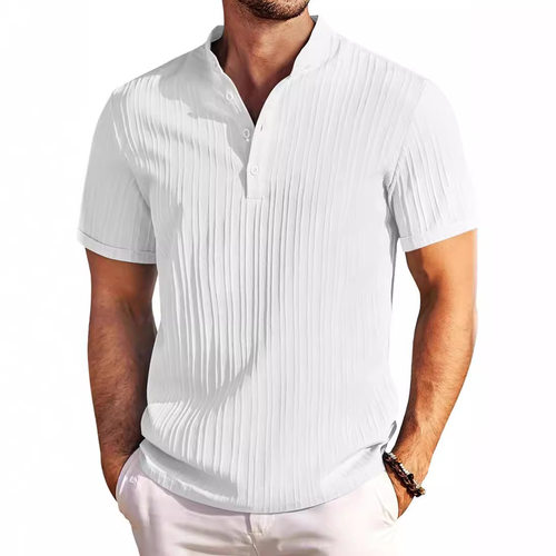 2024Men's retro striped casual loose shirt男条纹休闲宽松衬衫