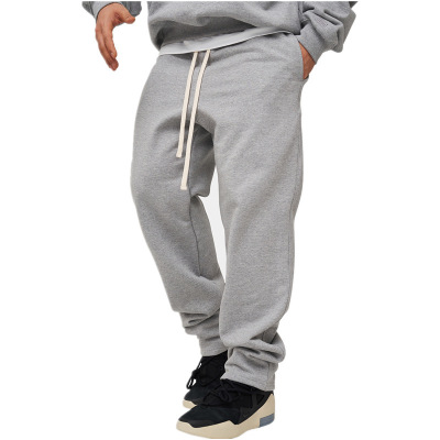 Men casual loose and breathable oversized straight leg pants