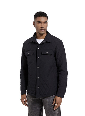 Winter men's diamond grid cotton jacket 冬男士菱形格夹棉外套