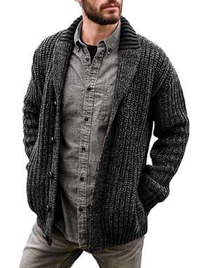 Autumn / winter men solidcolor long-sleeved knitted sweater