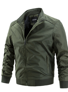 Men Spring and Autumn Thin Large Casual Jacket男春秋休闲外套