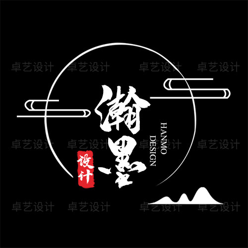 头像logo设计制作水印古风水墨剪辑定制家族LOGO视频签名水印555