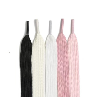 宽鞋带大贝壳纯棉鞋带米色黑白做旧冷白绿蓝桔驼粉松散宽卫衣裤绳