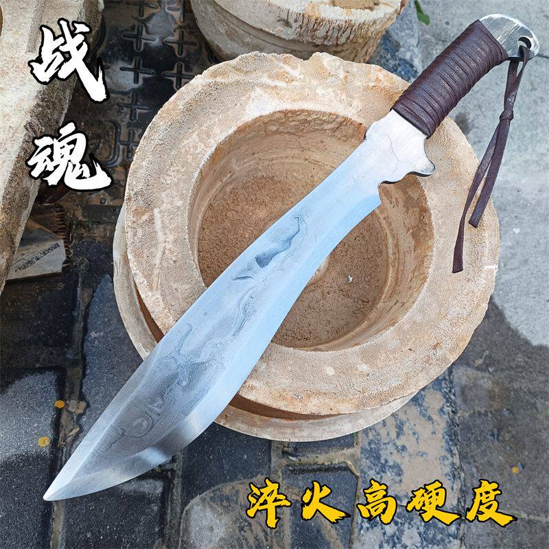 正品龙泉刀一体弹簧钢手工锻打户外车载防身长短刀野外求生未开刃