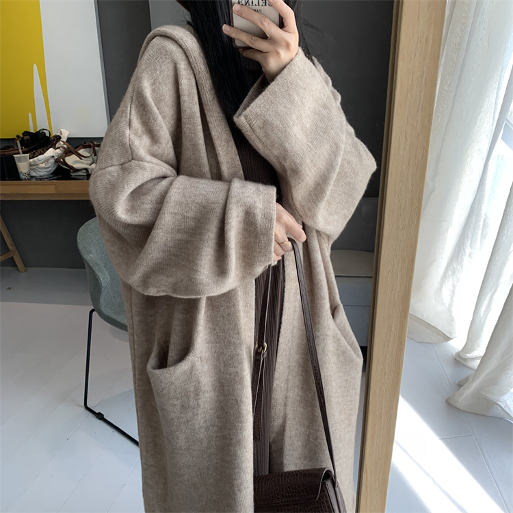 复古风连帽斗篷大版秋冬新款毛衣