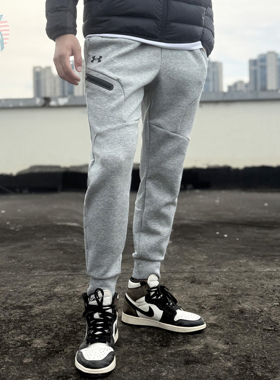 现货UA安德玛Unstoppable Flc秋冬加厚保暖卫裤运动长裤男1379808