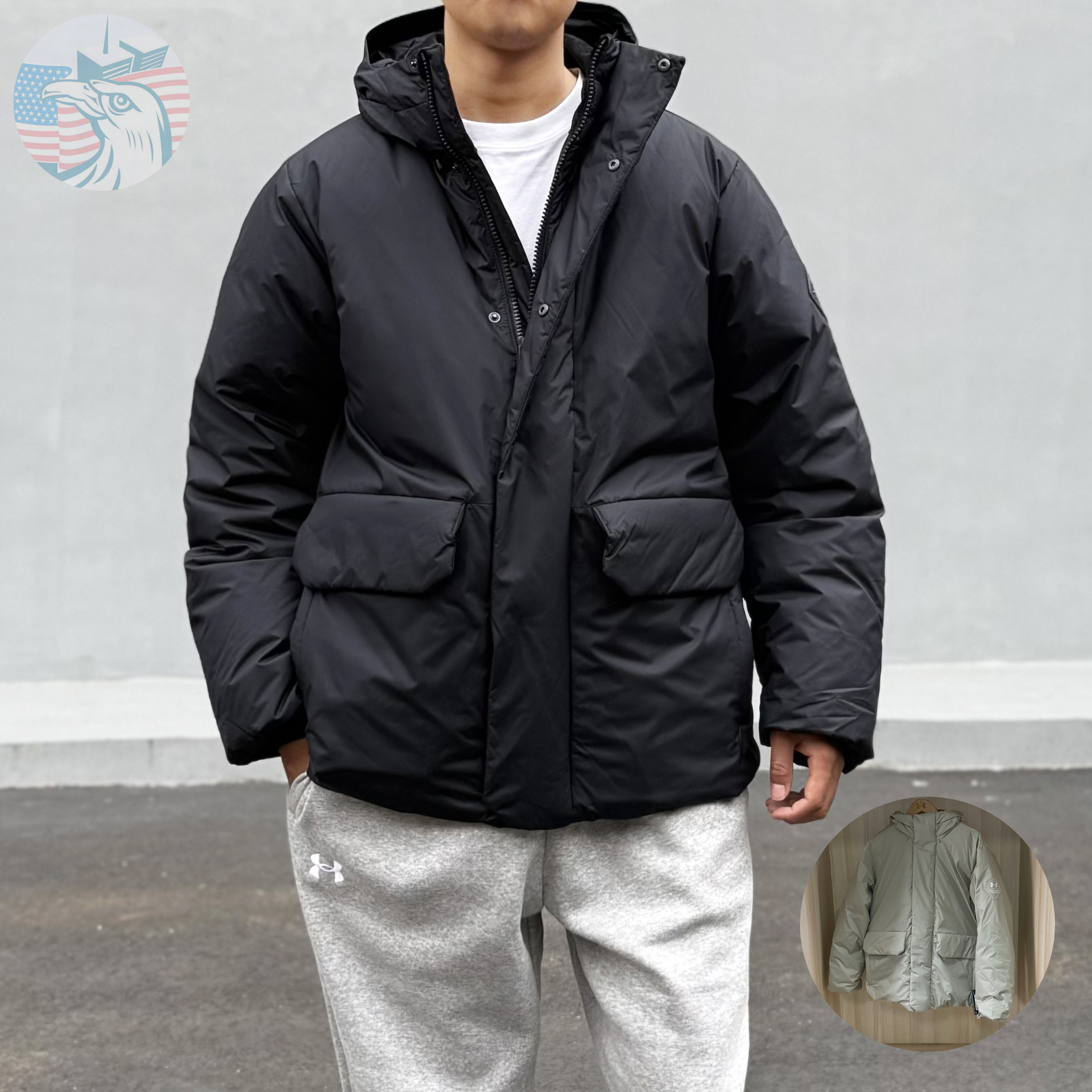 安德玛700蓬严寒保暖中长羽绒服