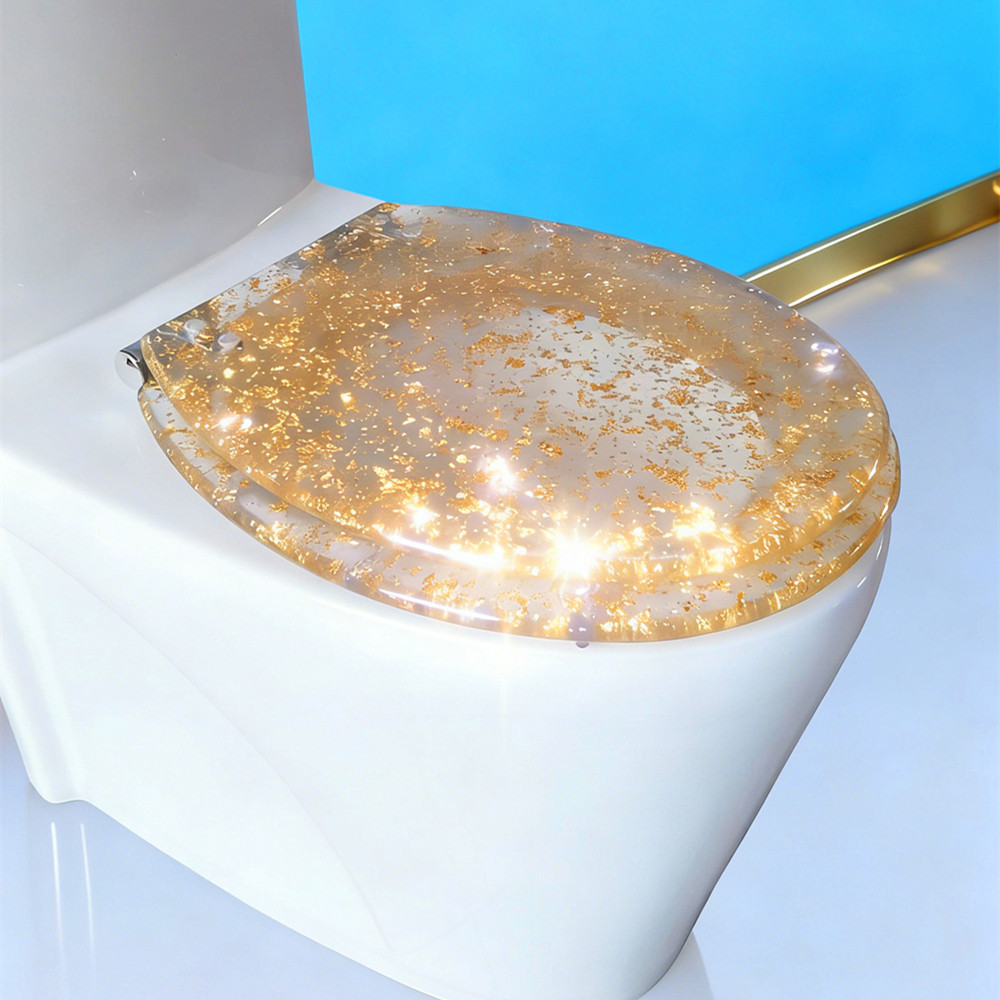 金箔树脂加厚通用马桶盖