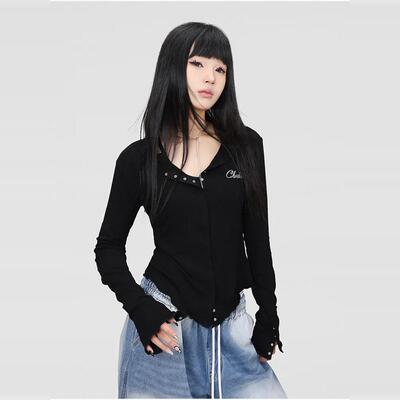 长袖辣妹暗扣女厂家直销