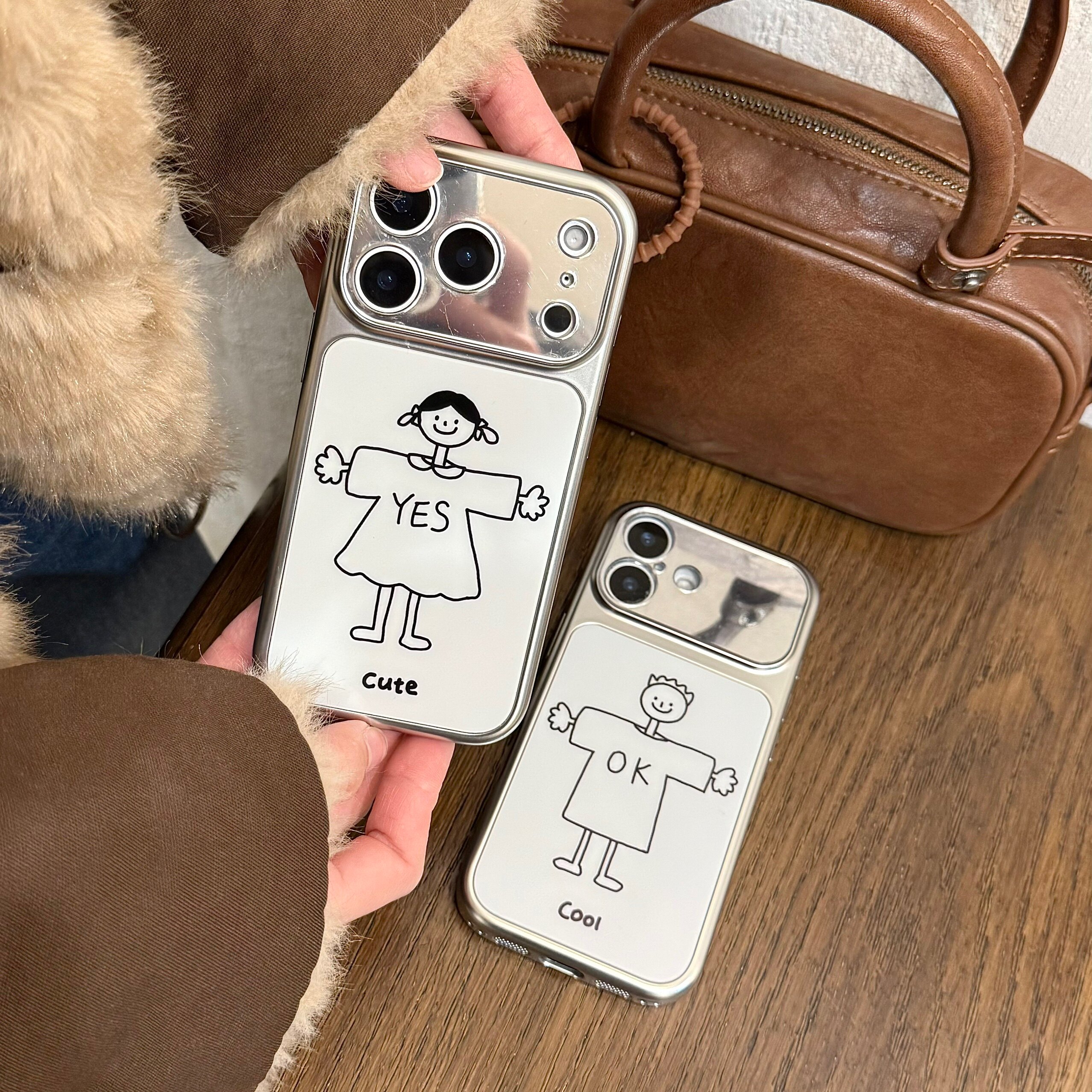 情侣个性线条男孩女孩适用苹果iPhone17161514ProMax手机壳小众14电镀15pro硬壳16pro防摔15p