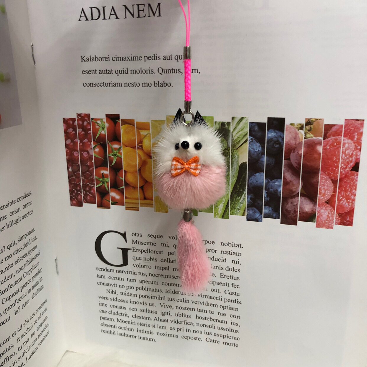 时尚个性创意水貂毛皮草卡通小狐狸挂饰钥匙扣手机挂件