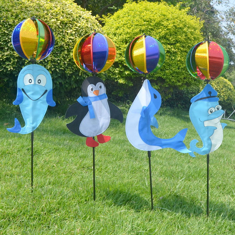 海豚顶球甲虫蜜蜂动物风车