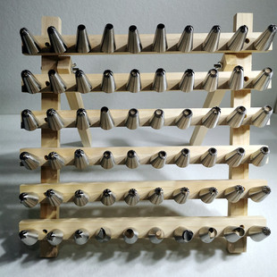 实木裱花嘴收纳架可折叠收纳线架烘焙工具整理置物木架挤花嘴架子