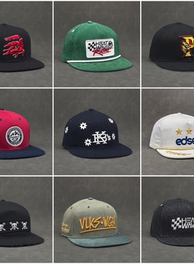 小众潮流时尚灯芯绒个性刺绣男女户外休闲运动百搭平沿帽C0106