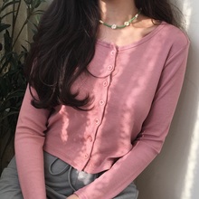 短款开衫外套女2020秋季新款chic修身薄款洋气外搭上衣空调衫