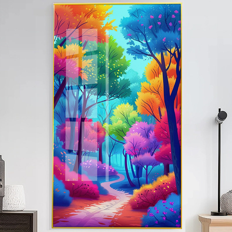 彩虹幻林十字绣钻石画新款客厅精准印花满绣自己绣【非成品】