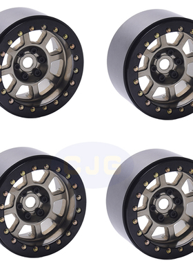 1/10攀爬车升级配件SCX10田宫cc01 d90 d110 2.2寸铝合金锁胎轮毂