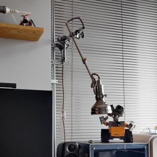 中古仓mooore工业风伸缩摇臂折叠床头壁灯阅读灯卧室复古工作灯