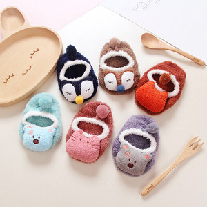 加绒卡通婴儿地板袜