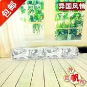 男朋友靠枕 圆柱枕套 靠垫 定做 异国风情 外贸帆布 光边 糖果枕